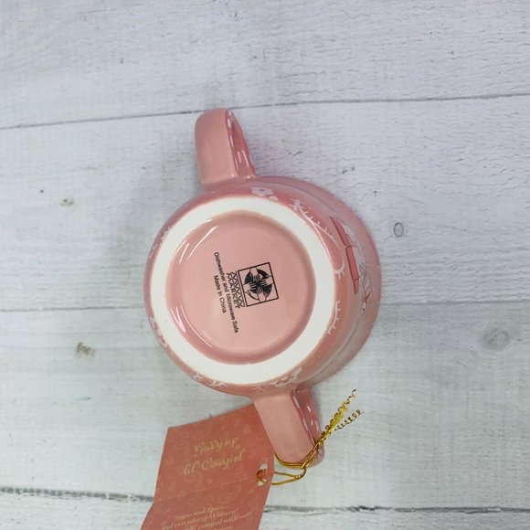 Manual Woodworkers & Weavers GIDDY UP Horse Cowgirl Pink Porcelain Cup NEW - Picture 7 of 8